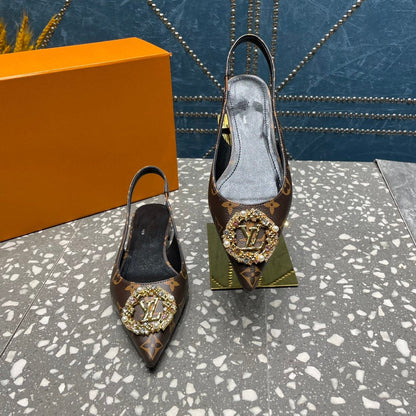 LOUIS VUITTON LV MET SLINGBACK BALLERINA MONOGRAM