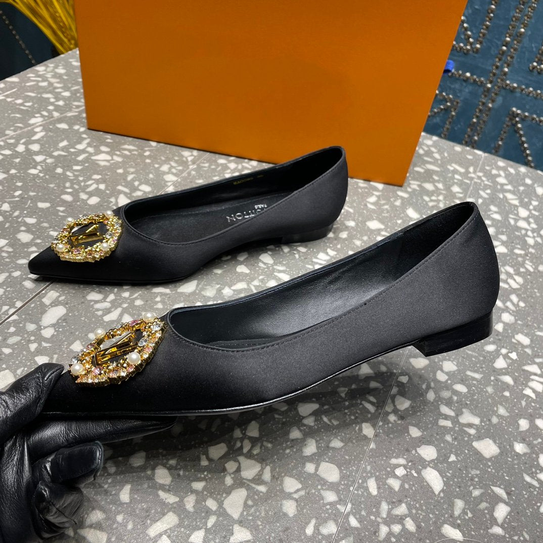 LOUIS VUITTON LV MET FLAT BALLERINA NOIR