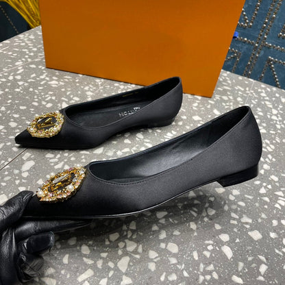 LOUIS VUITTON LV MET FLAT BALLERINA NOIR