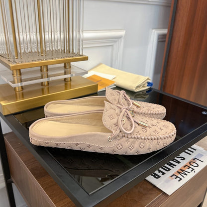 LOUIS VUITTON LV COSY FLAT LOGO STAMPING BEIGE