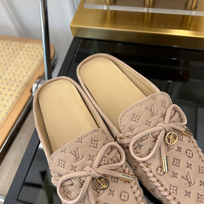 LOUIS VUITTON LV COSY FLAT LOGO STAMPING BEIGE