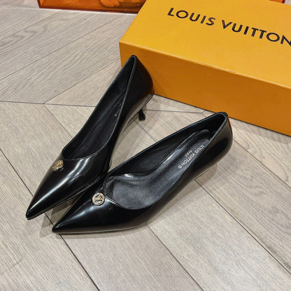 LOUIS VUITTON LV SINGLE LOW HEEL PUMP BLACK