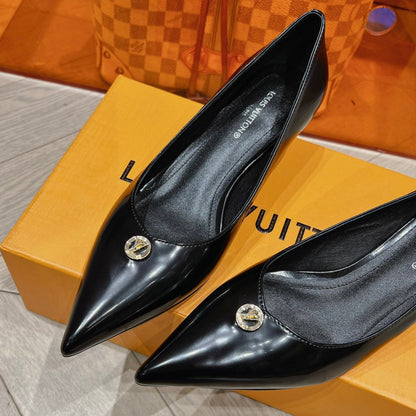 LOUIS VUITTON LV SINGLE LOW HEEL PUMP BLACK