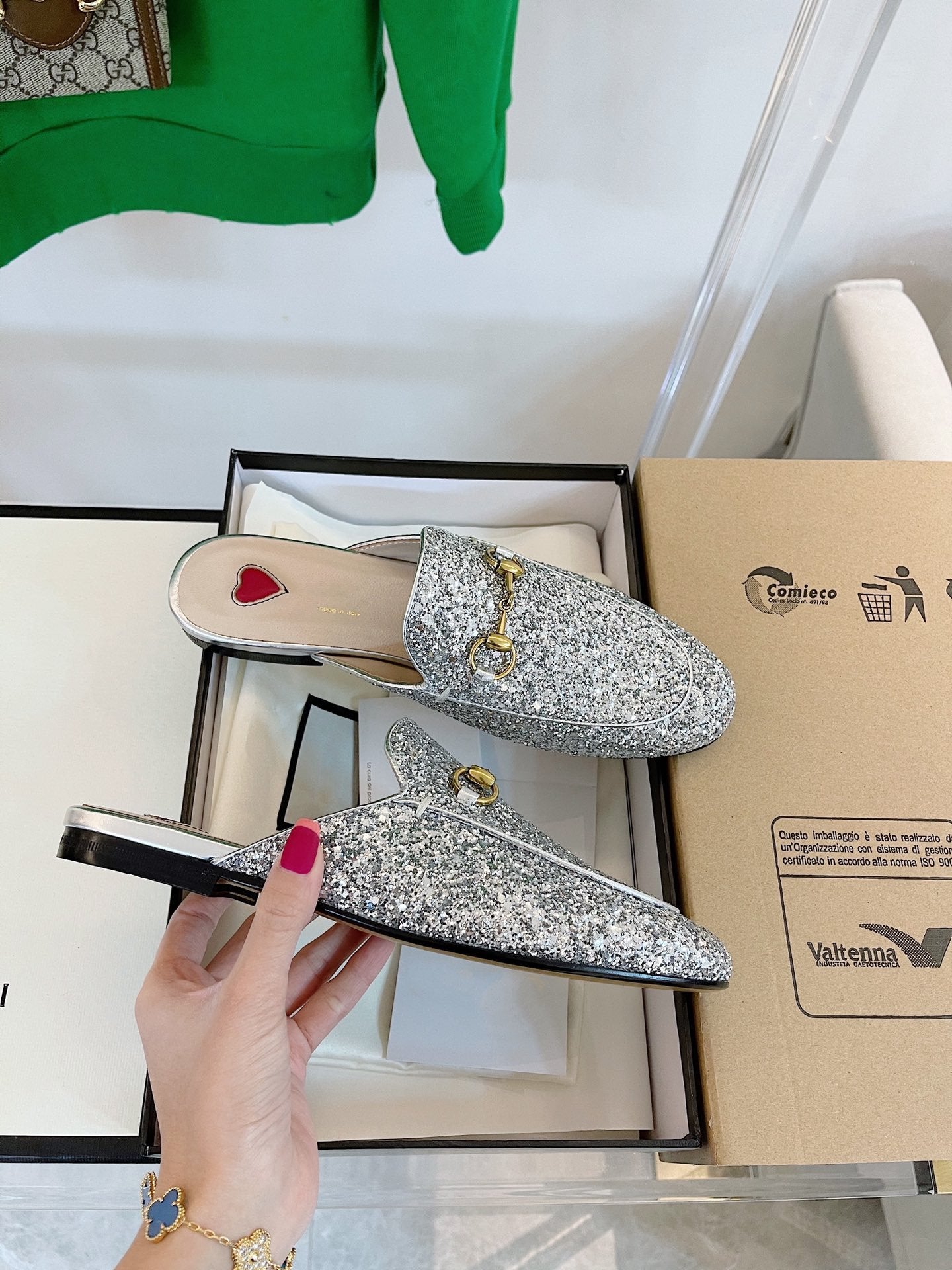 GUCCI SLIPPER PRINCETOWN GLITTER