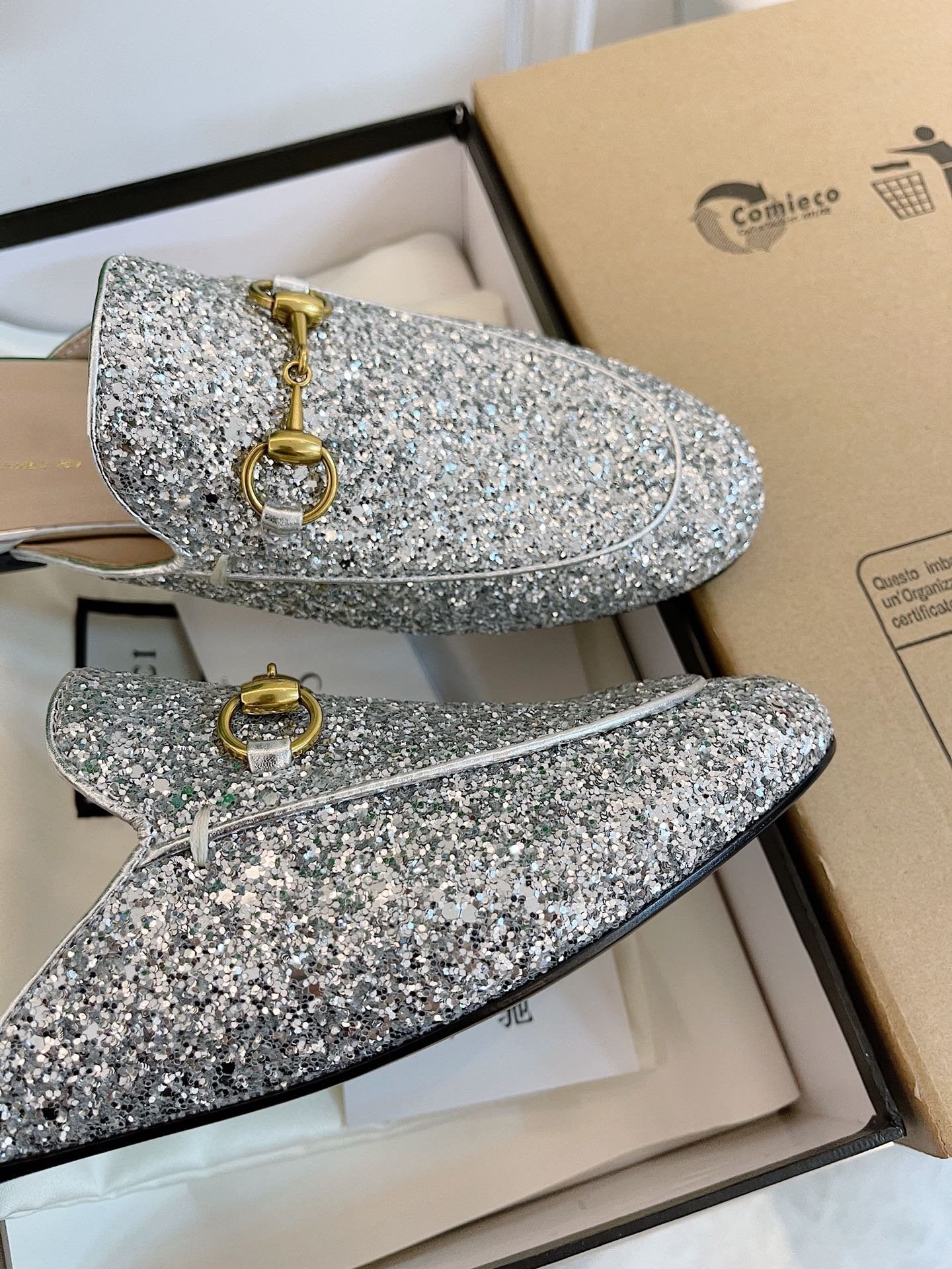 GUCCI SLIPPER PRINCETOWN GLITTER