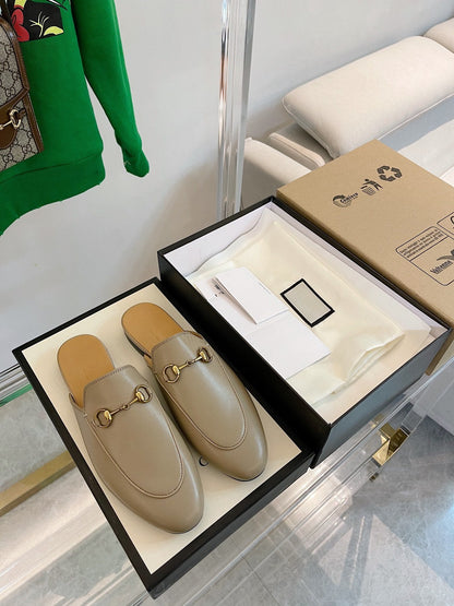 GUCCI SLIPPER MULES BEIGE