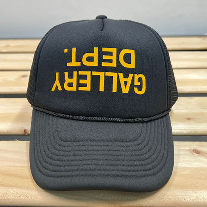 Gallery Dept Logo-Print Canvas and Mesh Trucker Cap