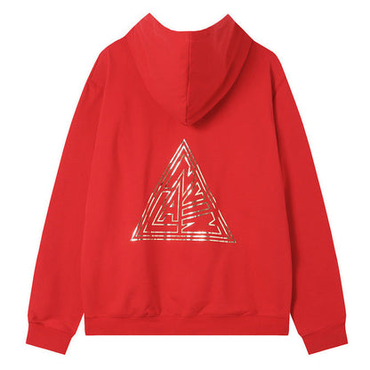 Lanvin Logo Embroidered Cotton Hooded Sweatshirt