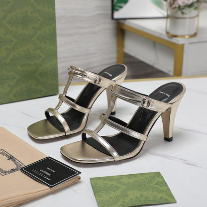 GUCCI SLIM HORSEBIT SLIDE SANDAL LIGHT YELLOW
