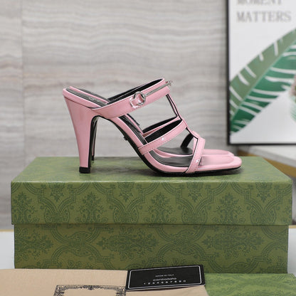 GUCCI SLIM HORSEBIT SLIDE SANDAL PINK