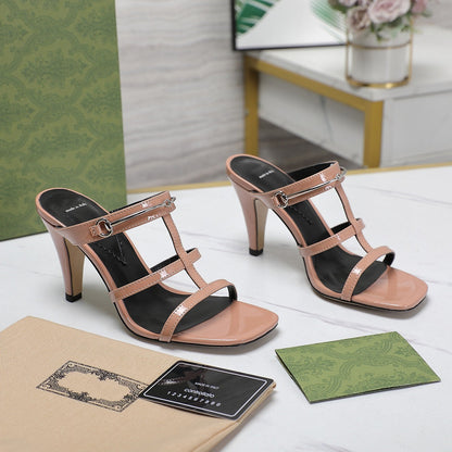 GUCCI SLIM HORSEBIT SLIDE SANDAL PALE BROWN