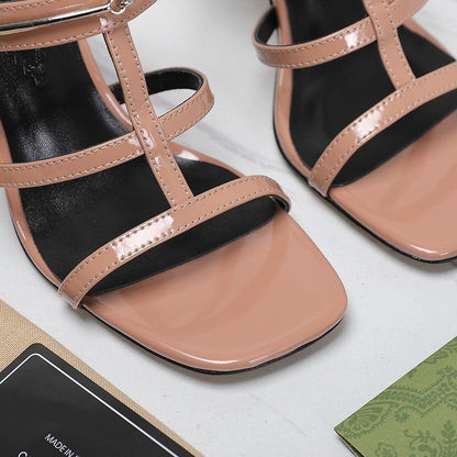 GUCCI SLIM HORSEBIT SLIDE SANDAL PALE BROWN