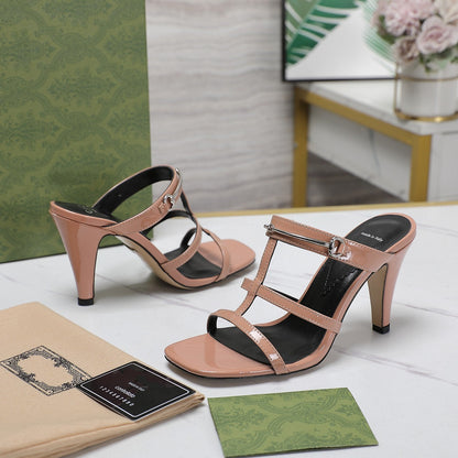 GUCCI SLIM HORSEBIT SLIDE SANDAL PALE BROWN