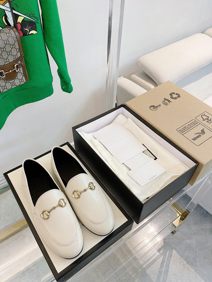 GUCCI LOAFERS MULES WHITE