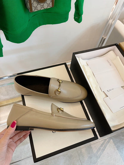 GUCCI LOAFERS MULES BEIGE
