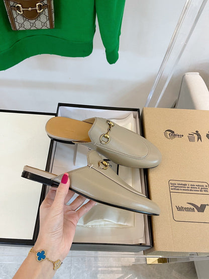 GUCCI SLIPPER MULES BEIGE
