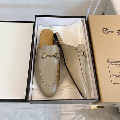 GUCCI SLIPPER MULES BEIGE