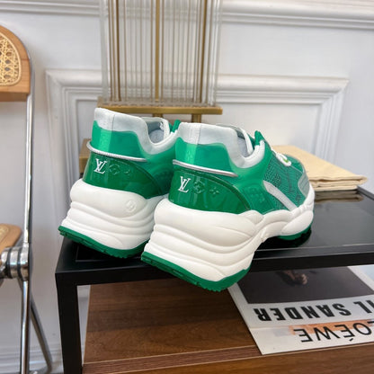 LOUIS VUITTON LV RUN 55 SNEAKER GREEN