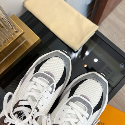 LOUIS VUITTON LV RUN 55 SNEAKER WHITE GRAY
