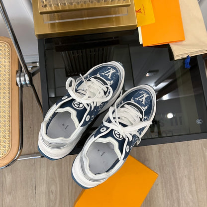 LOUIS VUITTON LV RUN 55 SNEAKER DARK BLUE