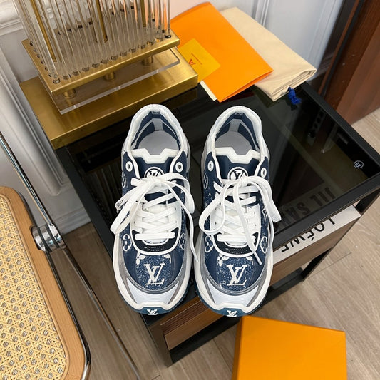LOUIS VUITTON LV RUN 55 SNEAKER DARK BLUE