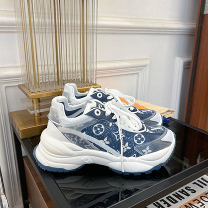 LOUIS VUITTON LV RUN 55 SNEAKER DARK BLUE