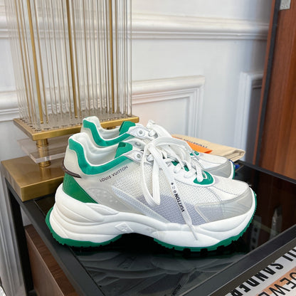 LOUIS VUITTON LV RUN 55 SNEAKER WHITE GREEN