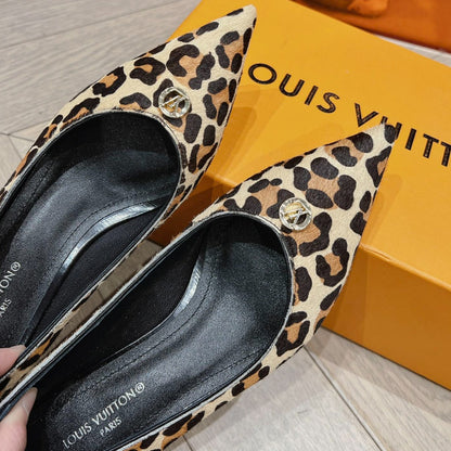 LOUIS VUITTON LV SINGLE LOW HEEL PUMP YELLOW LEOPARD