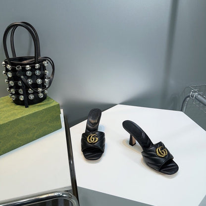 GUCCI SANDALS HIGH-HEELED BLACK