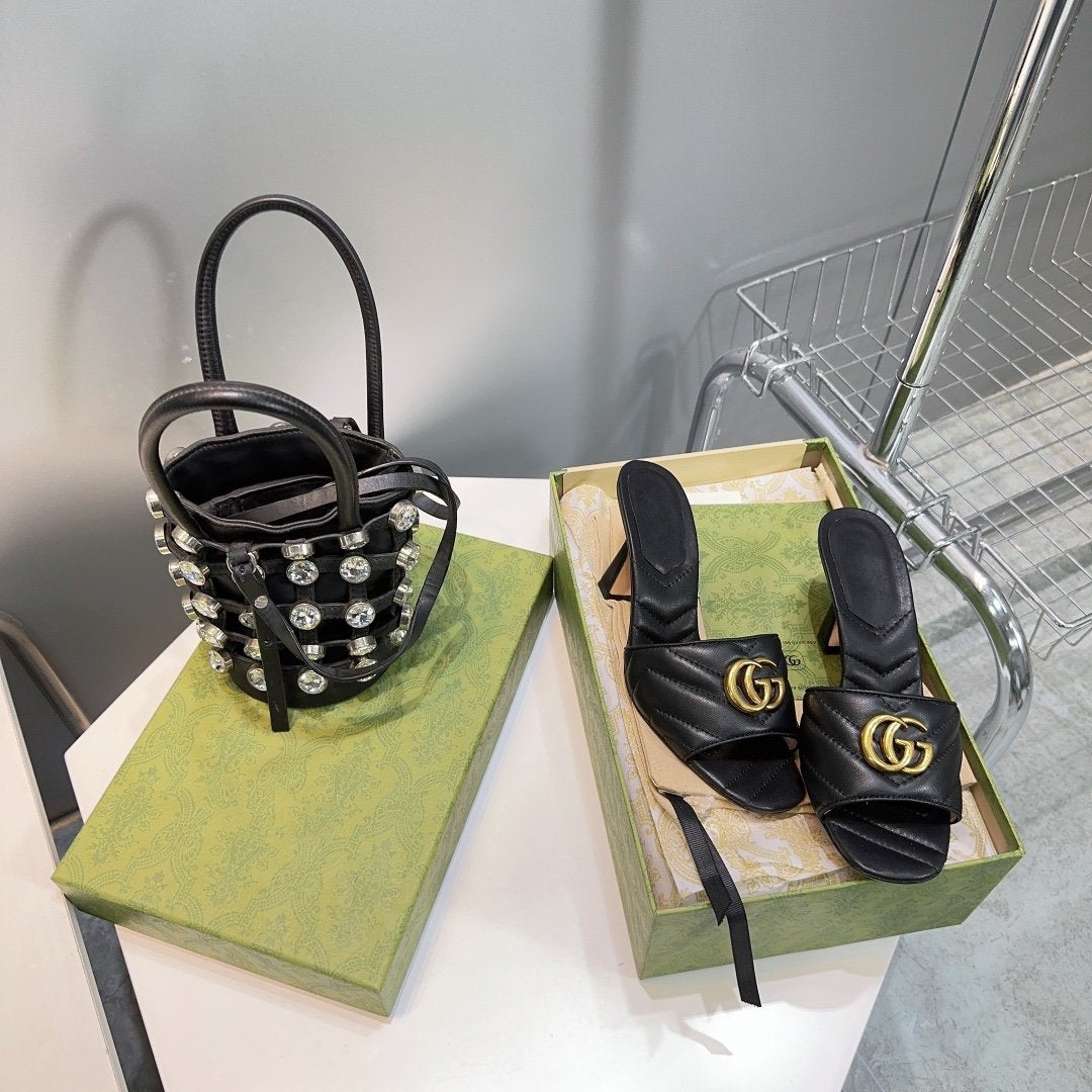 GUCCI SANDALS HIGH-HEELED BLACK