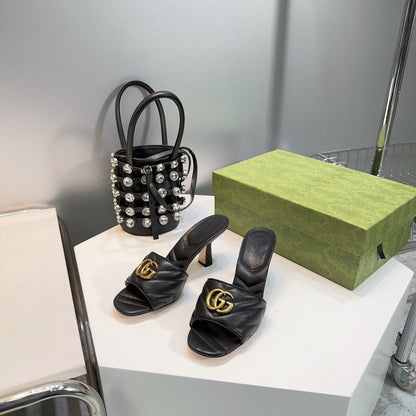GUCCI SANDALS HIGH-HEELED BLACK