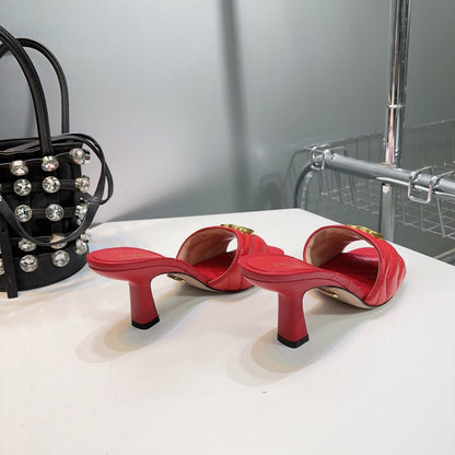 GUCCI SANDALS HIGH-HEELED RED