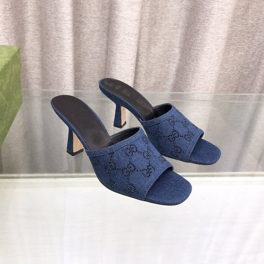 GUCCI HIGH-HEELED SANDALS WITH DOUBLE G EMBELLISHMENTS