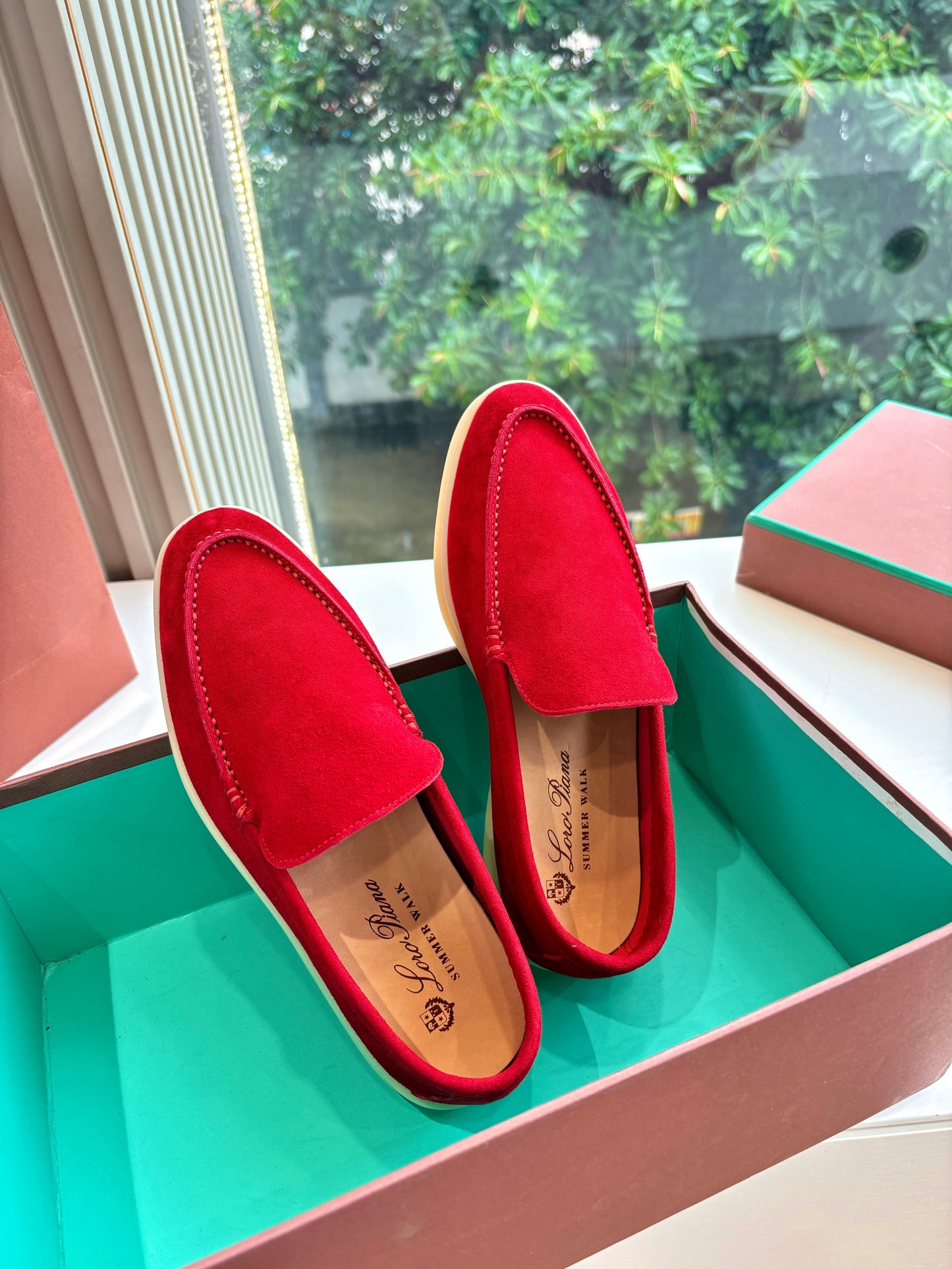 LP LOAFERS 25S IN DARK RED CASHMERE
