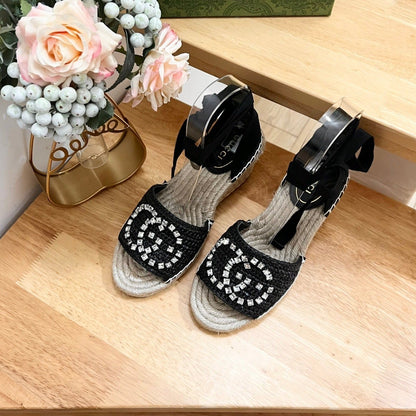 GUCCI Women High Sandal Shoes Black