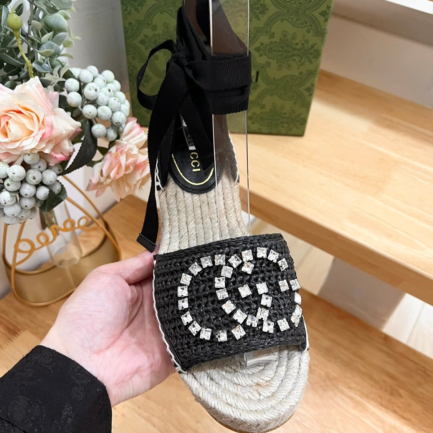 GUCCI Women High Sandal Shoes Black