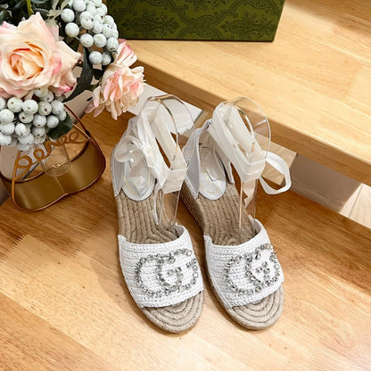 GUCCI Women High Sandal Shoes White