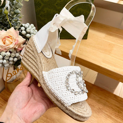 GUCCI Women High Sandal Shoes White