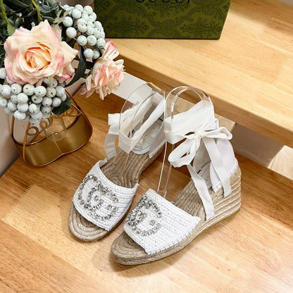 GUCCI Women High Sandal Shoes White