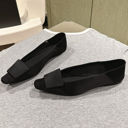 LOUIS VUITTON BALLERINA FLATS IN BLACK SATIN