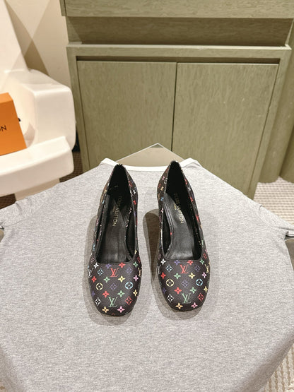 LOUIS VUITTON SWING HIGH PUMP 55 MM IN BLACK MONOGRAM CALFSKIN