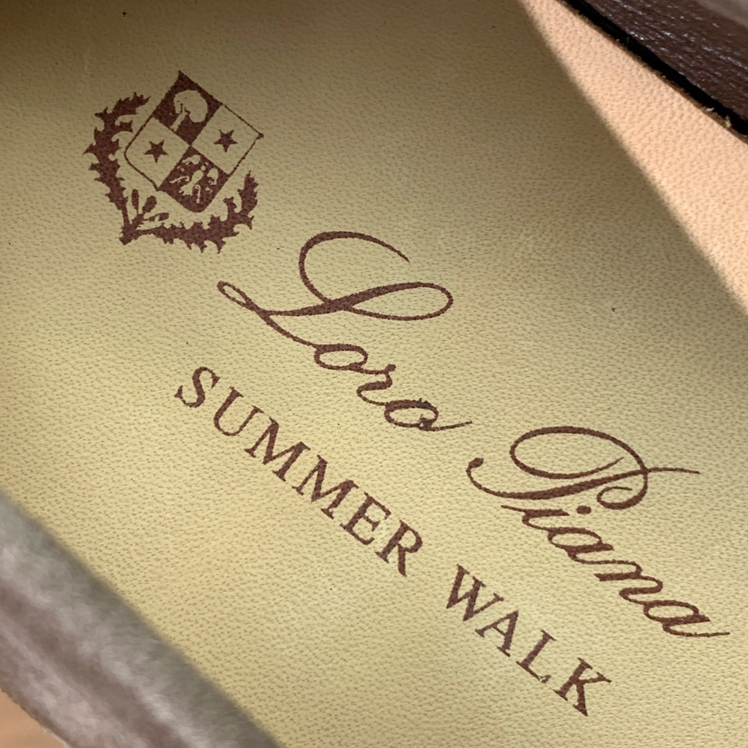 LP LOAFERS 25S IN ASH BROWN CASHMERE WITH SILVER HARDWARE