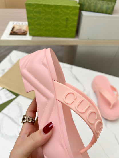 GUCCI THONG PLATFORM IN LIGHT PINK IMPORTED TPU