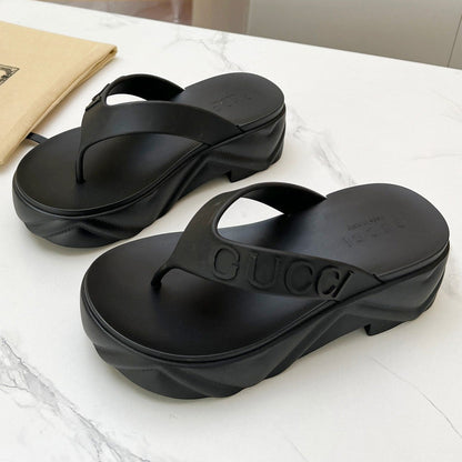 GUCCI THONG PLATFORM IN BLACK IMPORTED TPU