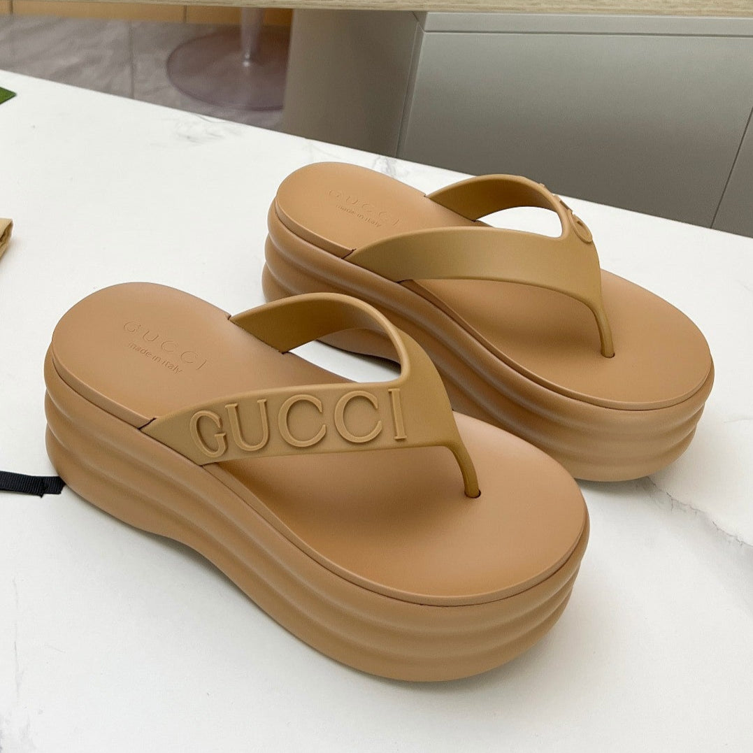 GUCCI THONG PLATFORM 5 CM IN CIDER BROWN IMPORTED TPU