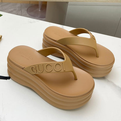 GUCCI THONG PLATFORM 5 CM IN CIDER BROWN IMPORTED TPU