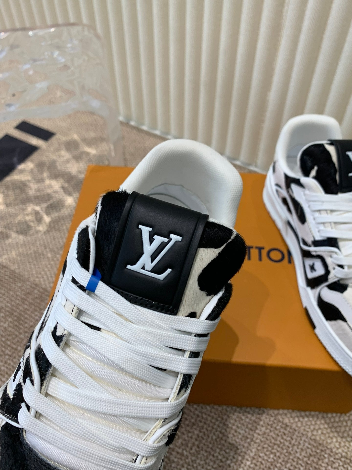 LOUIS VUITTON LV TRAINER SNEAKER BLACK MIX WHITE
