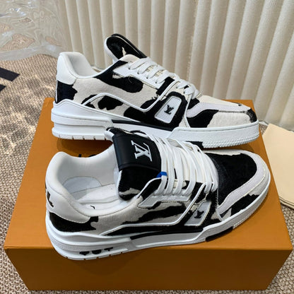 LOUIS VUITTON LV TRAINER SNEAKER BLACK MIX WHITE