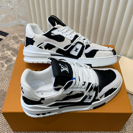 LOUIS VUITTON LV TRAINER SNEAKER BLACK MIX WHITE
