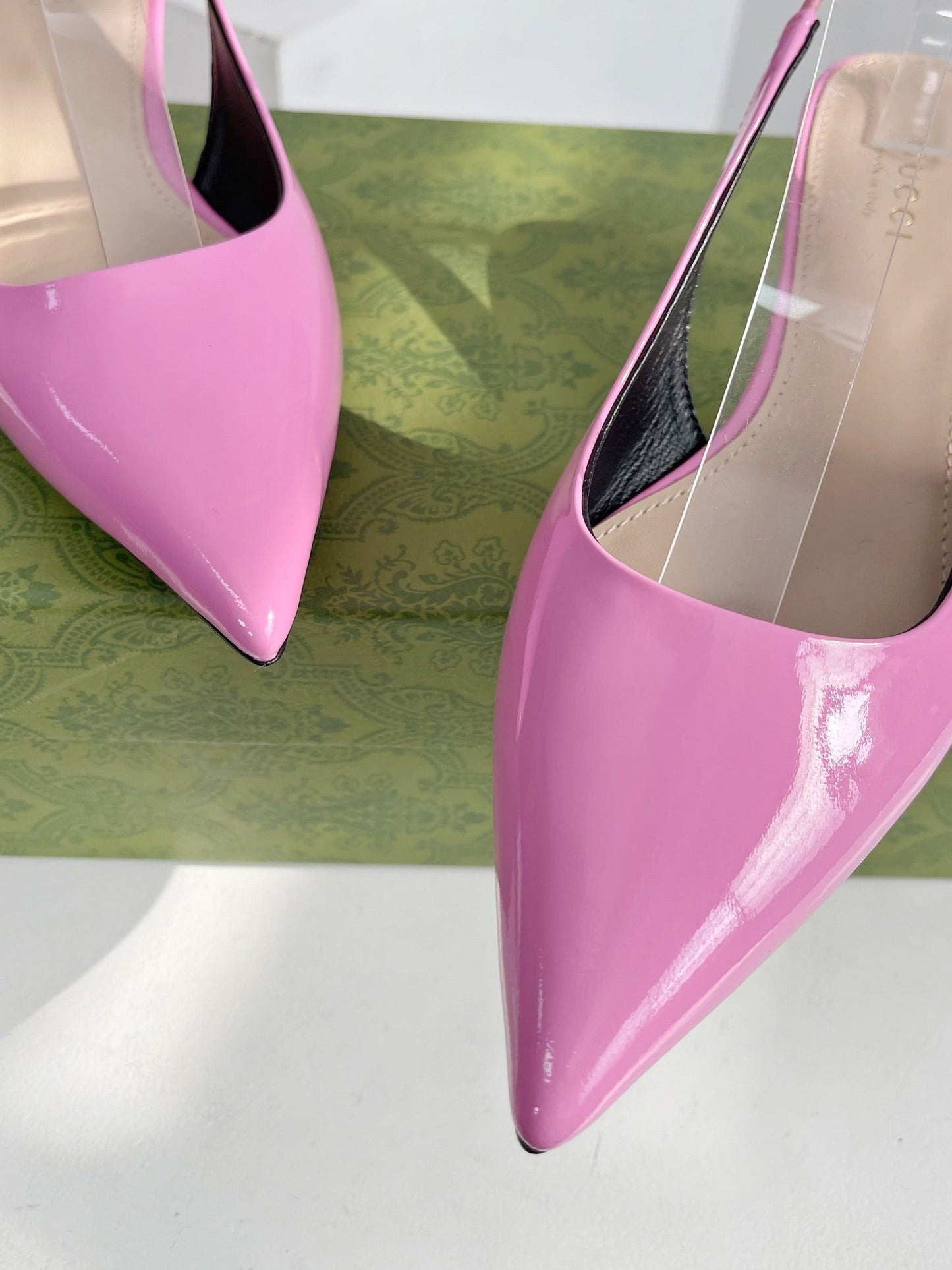 GUCCI SIGNORIA 45 SLINGBACK PUMP TAFFY LAMBSKIN